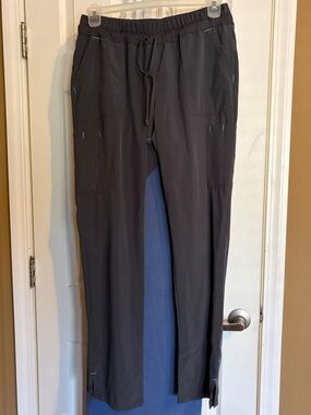 Scrubstar Cargo Pants in Charcoal with Teal Stitching